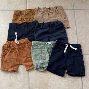 Stylish Kids Shorts Set - Navy, Tan, Green